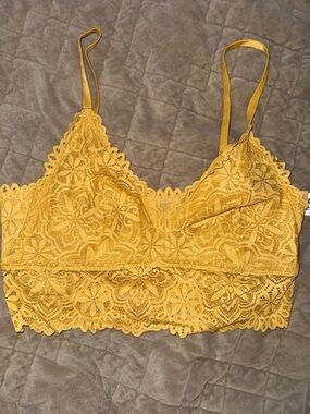 NWT Gold /Yellowish Lace Bralette from Old Navy